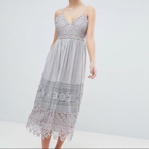 Love lace cami midi dress
